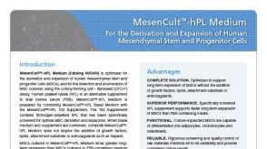 MesenCult™-hPL Medium For the Derivation and Expansion of Human Mesenchymal Stem and Progenitor Cells