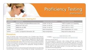 Frozen Cord Blood Proficiency Testing Worksheet