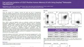 Fast and easy isolation of CD27-positive human memory B cells using EasySep™ Releasable RapidSpheres™